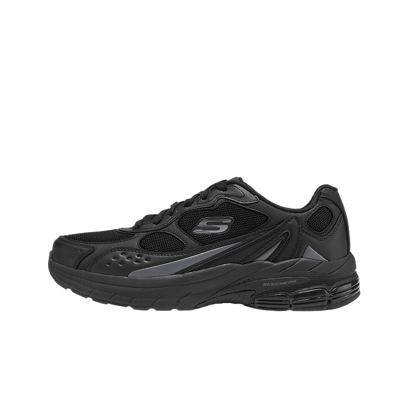 Skechers Skechers SPORT MENS lightweight Q-elastic lightweight knee pads cushioning quick start solid color shading letters shock absorption anti-slip breathable support lightweight balance anti-rollover running shoes men's style