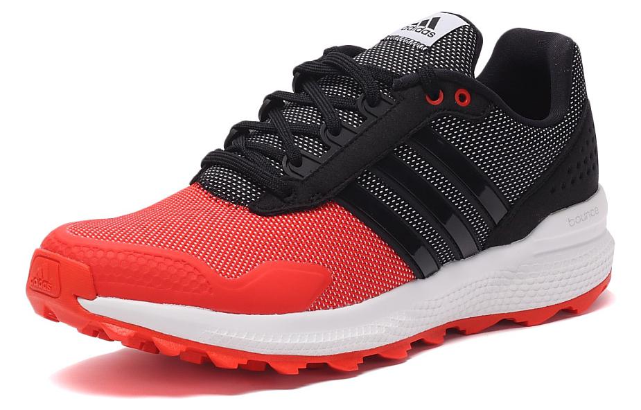 Adidas Cushioning, Wear Resistant Low top Running Shoes Men’s Black White Red