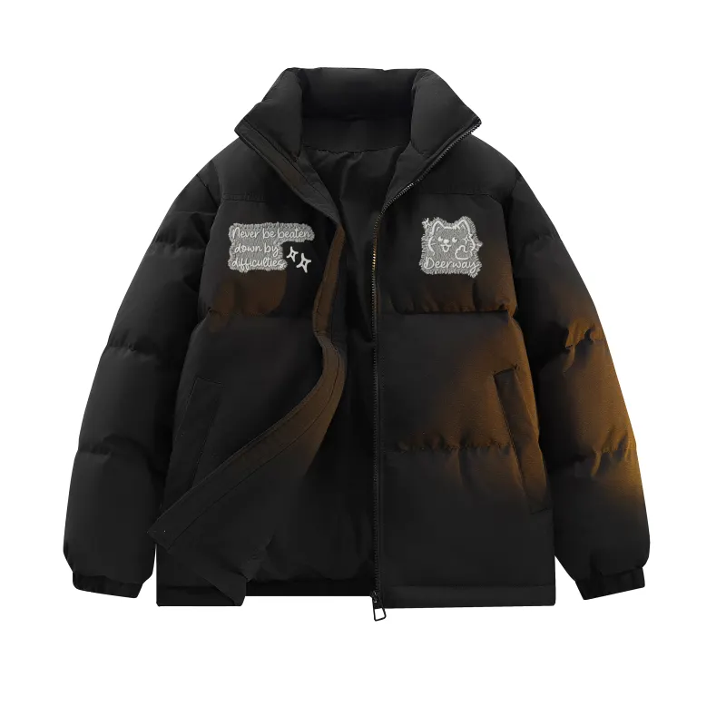 DEERWAY Velvet base design soft windproof keep warm comfortable down jacket for men and women, duck down, with embroidery, with your logo imprint, loose fit, high-end
