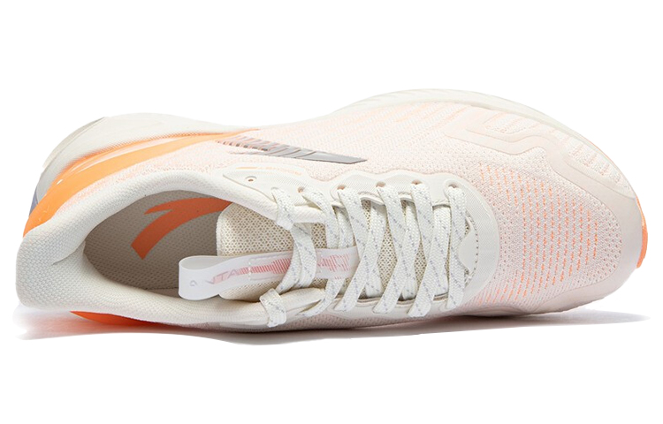 Anta Running Collection Edge2.0 Cushioning, Wear Resistant Low top Running Shoes Women’s White Orange