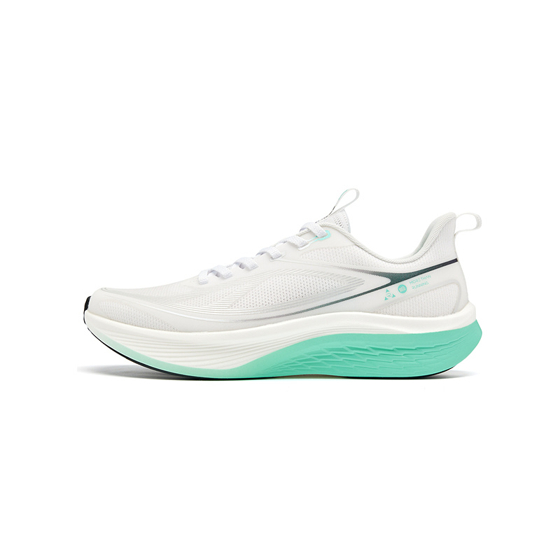 QIAODAN Light Speed 5.0 Cushioning Breathable Cushioning Breathable Low top Casual Running Shoes Men’s White Green