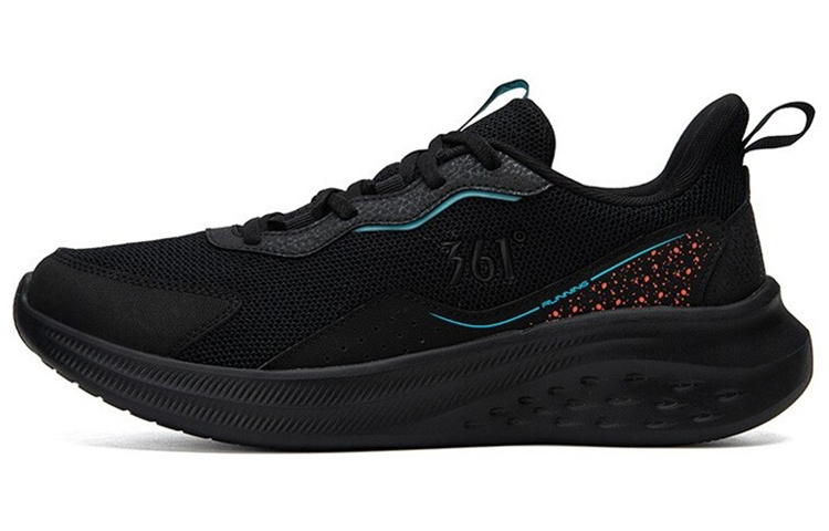 361° Mesh Abrasion Resistant Breathable Low top Running Shoes Men’s Obsidian Black