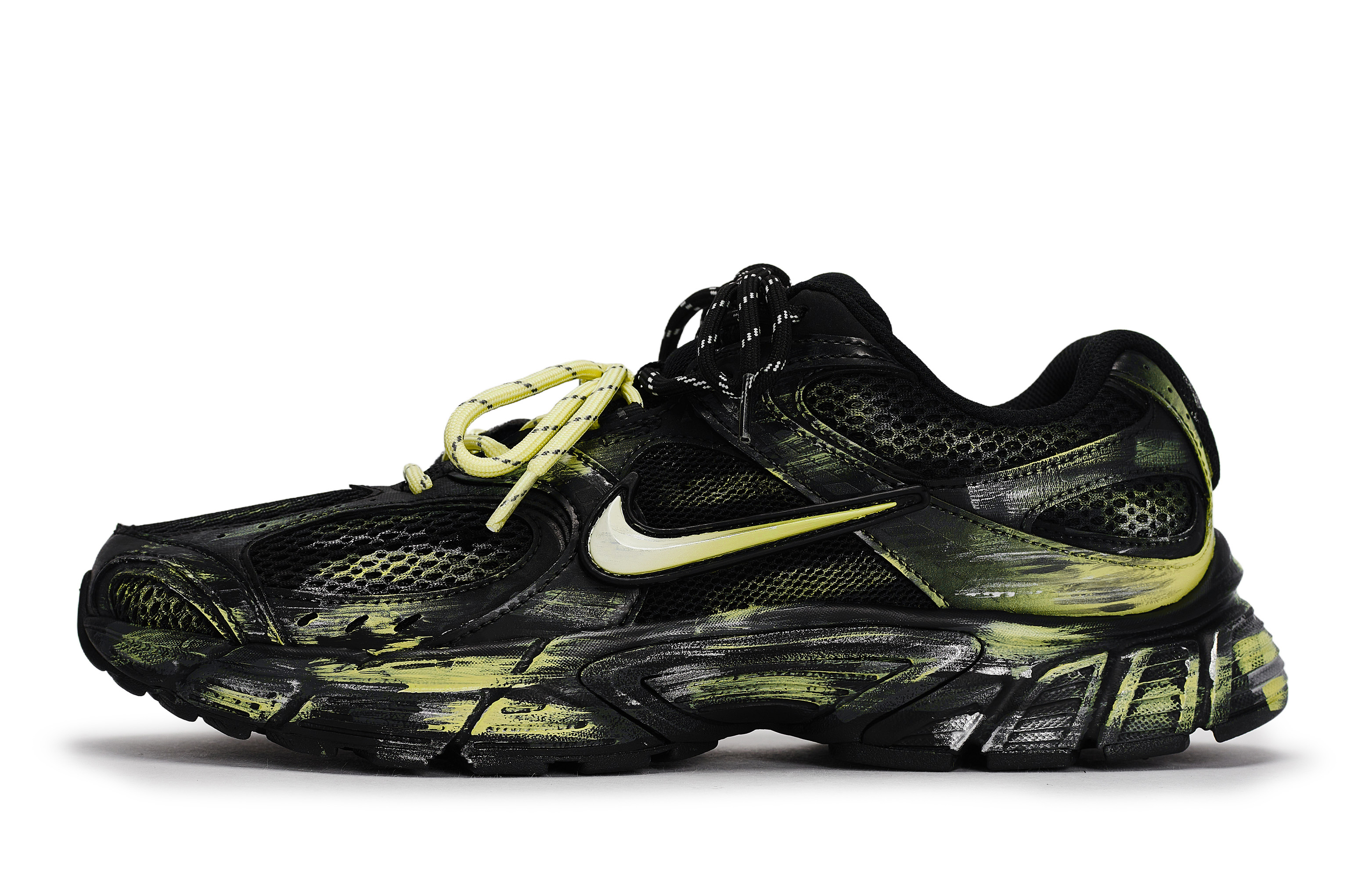 Nike V5 RNR Abrasion Resistant Low top Running Shoes Men’s Black Silver Yellow
