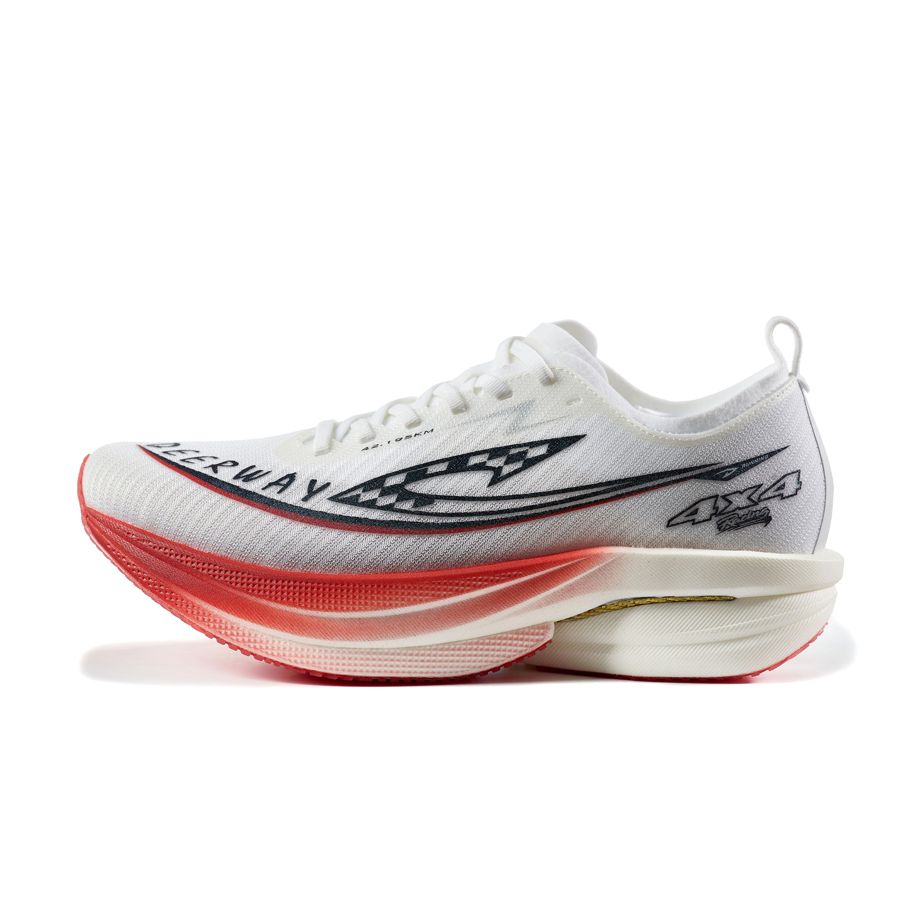 DEERWAY Running Shoes Unisex White Orange