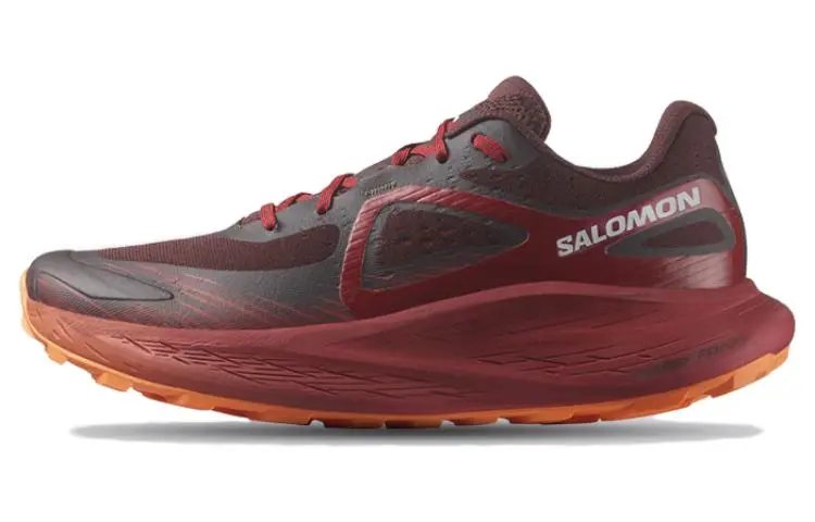 SALOMON Glide Max Mesh, Textile Cushioning Slip Resistant Abrasion Resistant Low top Running Shoes Men's Red