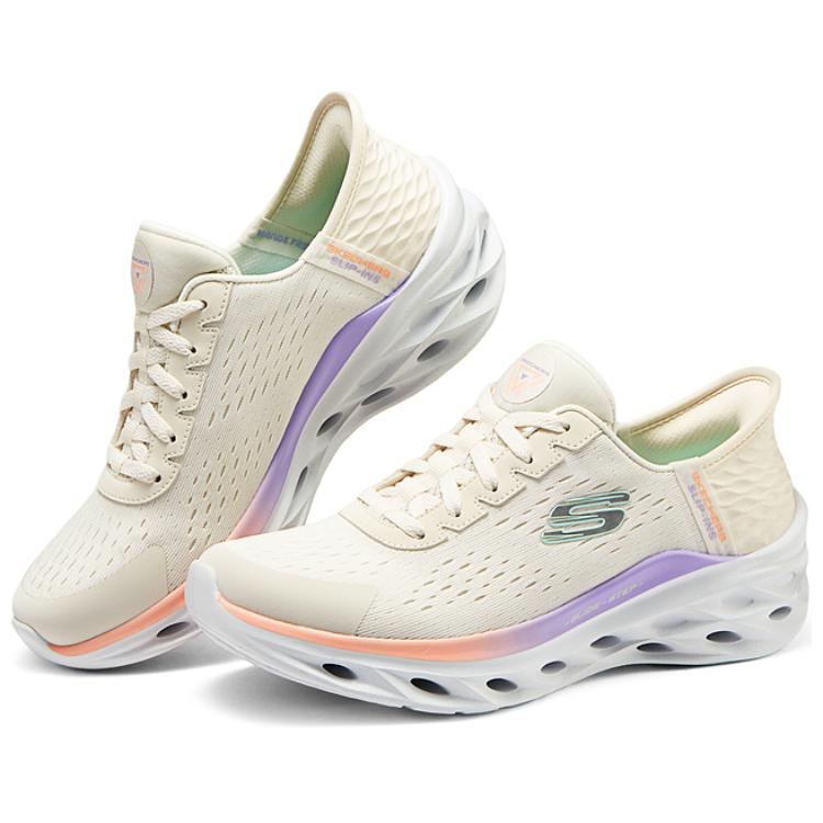 Skechers Comfortable And Breathable Cushioning Low top Casual Running Shoes Women’s White
