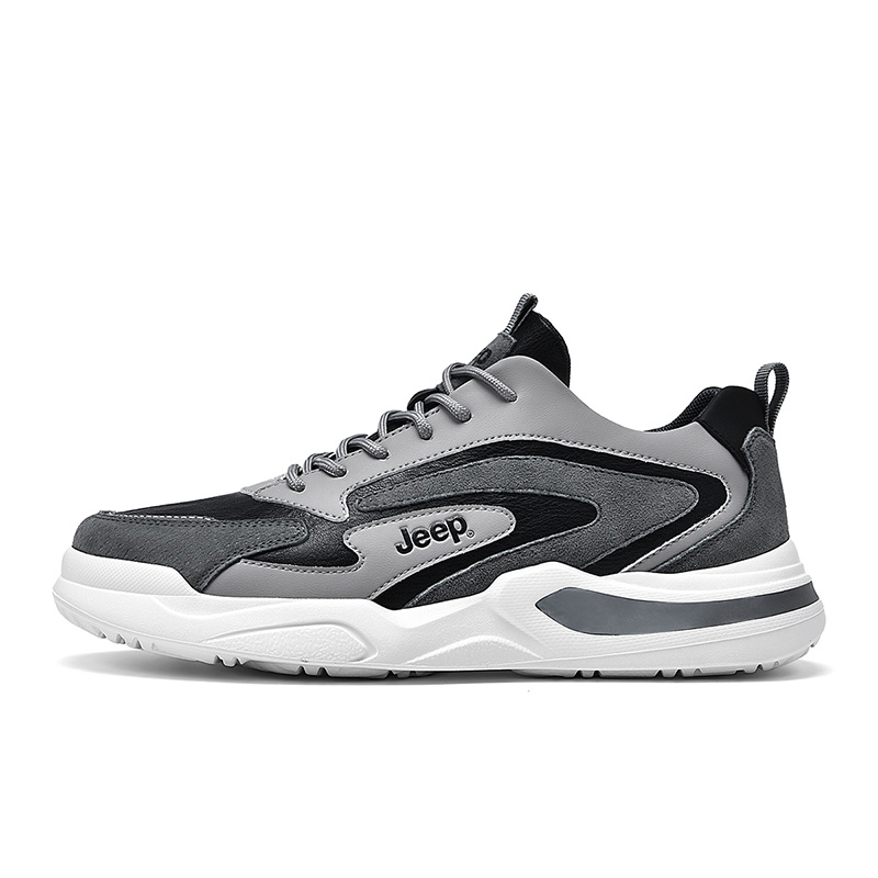 Jeep Microfiber Leather Cushioning Abrasion Resistant Breathable Moisture Wicking Lightweight Rebound Low top