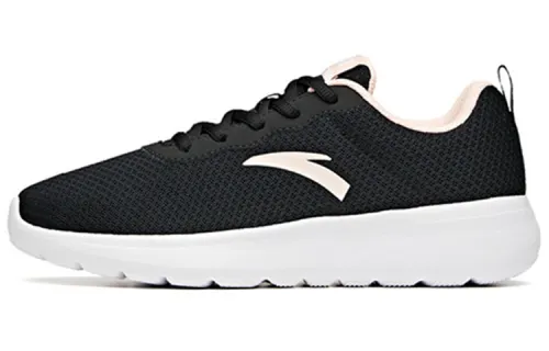 Anta Slip Resistant Abrasion Resistant Low top Running Shoes Women's Black Pink