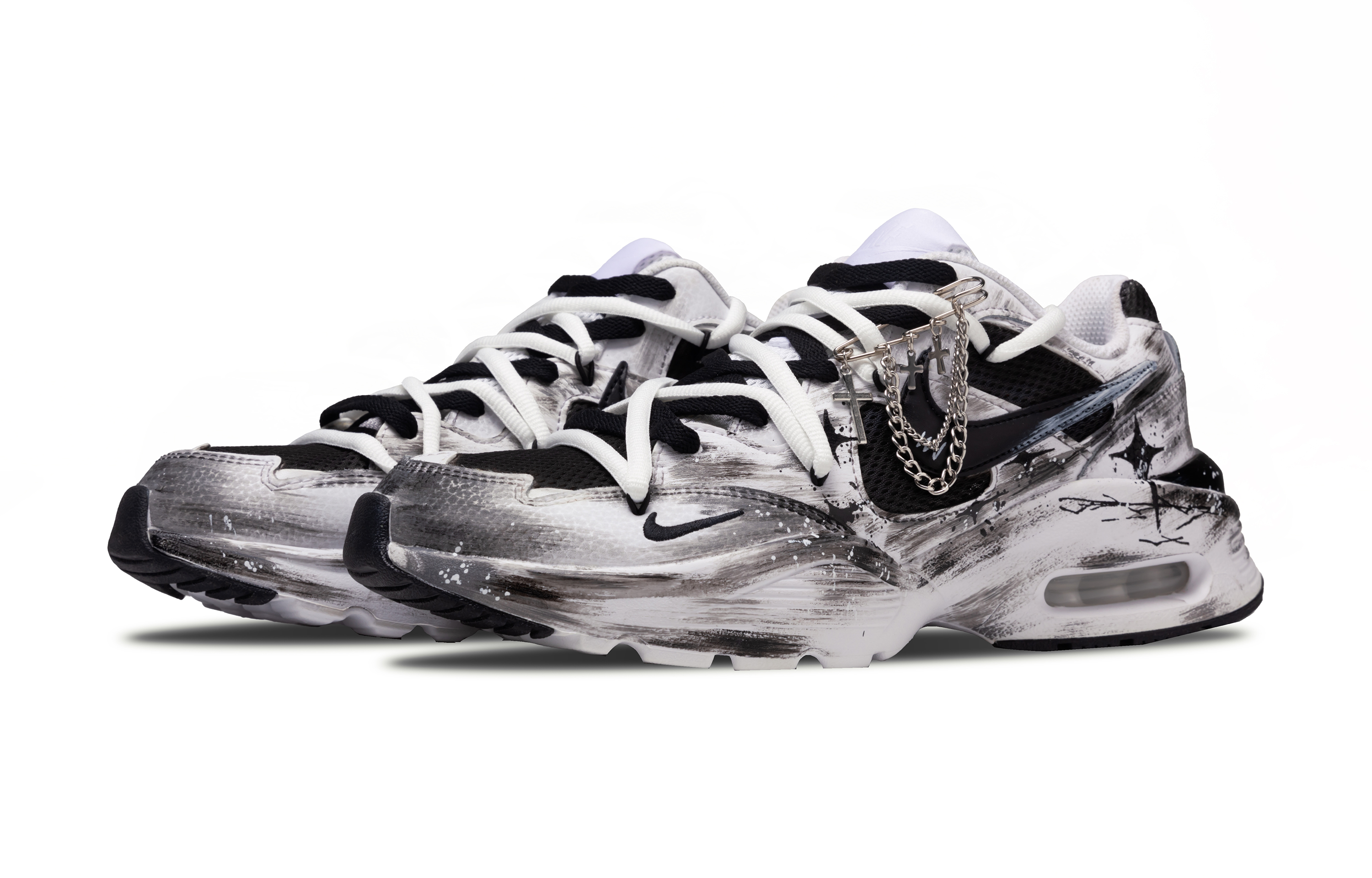 Nike Air Max Fusion Low top Running Shoes Unisex Black White