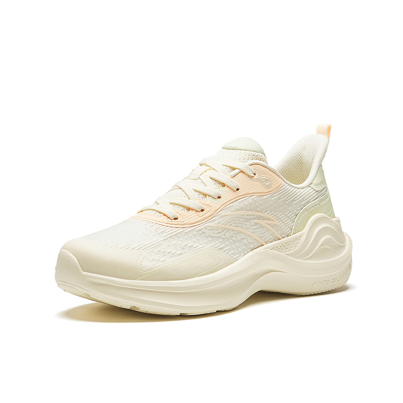 Anta Ling Yun 3 Abrasion Resistant Slip Resistant Low top Running Shoes Women’s Beige Yellow