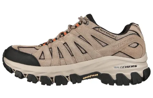 Skechers Edgemont Comfortable Textile, Leather Low top Running Shoes Men's Khaki