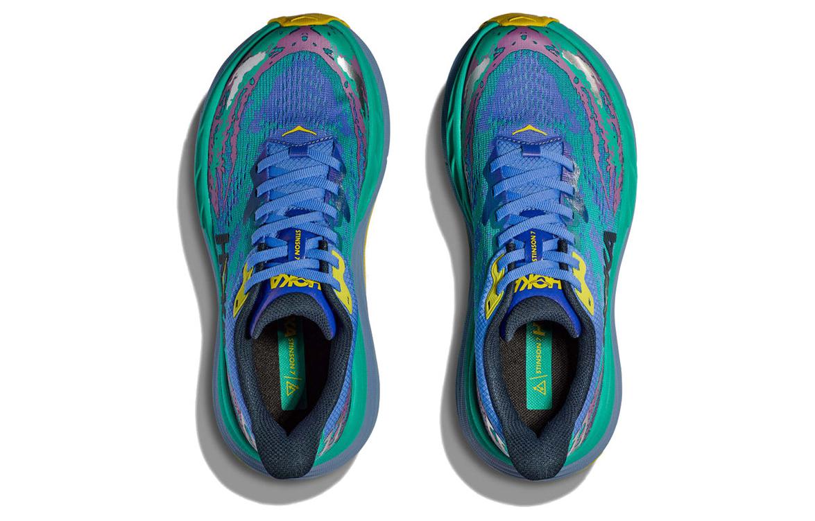 HOKA ONE ONE Stinson 7 Cushioning, Wear Resistant Low top Running Shoes Women’s Blue Green