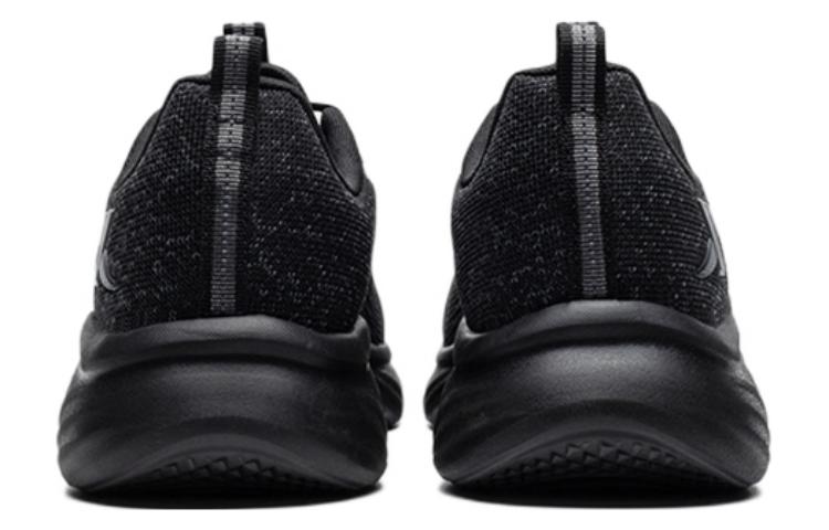 XTEP Comfortable Cushioning Breathable Lightweight Abrasion Resistant Slip Resistant Low top Running Shoes Men’s Black