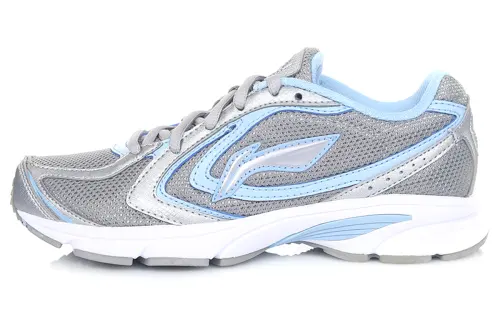 Li Ning Mesh Breathable Low top Running Shoes Women's Cool Gray Silver