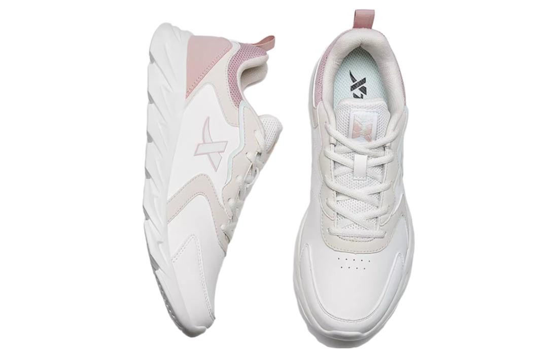 XTEP Casual Cushioning Slip Resistant Abrasion Resistant Lightweight Low top Running Shoes Women’s Brown Pink