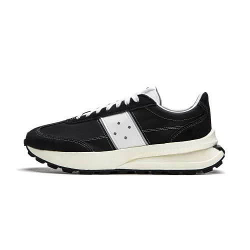 Li Ning Cushioning Abrasion Resistant Low top Running Shoes Unisex Black