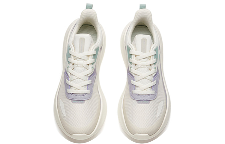 Anta Running Collection Cushioning Slip Resistant Abrasion Resistant Low top Running Shoes Women’s White Purple