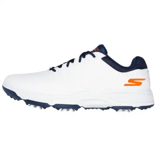 Skechers Go Golf Wear resistant And Lightweight Low top Golf Shoes Men's White Orange