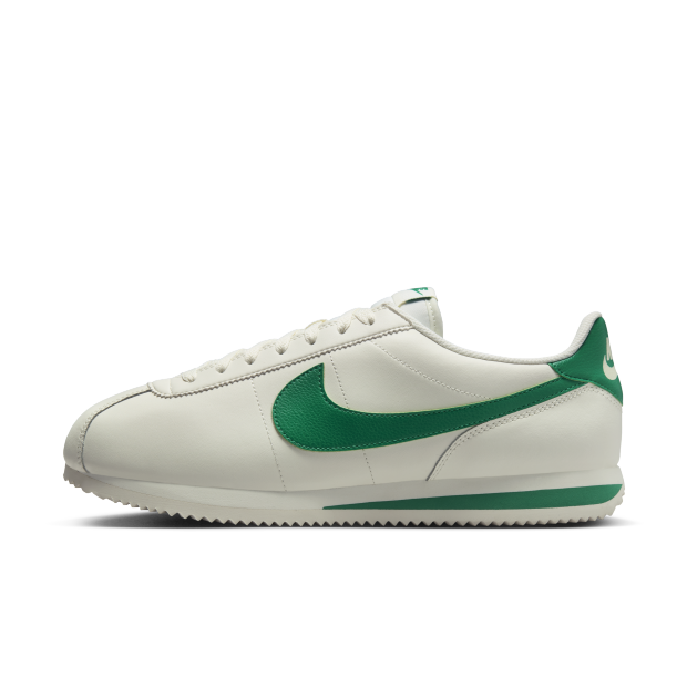 Мужские кроссовки Nike Cortez (бело-зеленые)