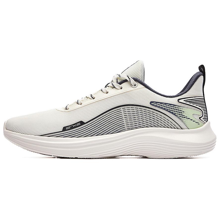 Erke Cushioning, Wear Resistant Low top Casual Running Shoes Men’s White