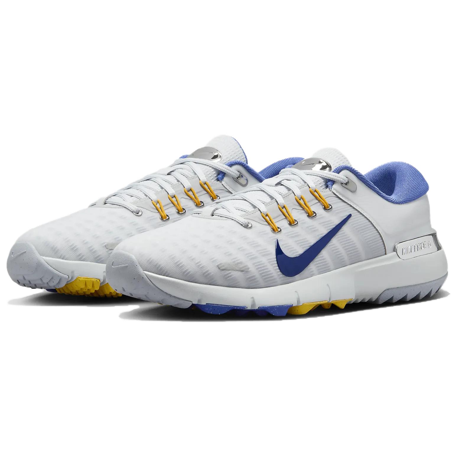 Nike Free Golf Pure Platinum University Gold Wolf Grey Astronomy Blue Wide
