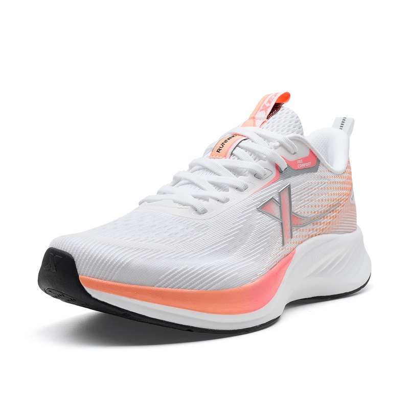 XTEP Breathable, Lightweight Coverage Low top Casual Training Sprint Running Shoes Men’s White Orange