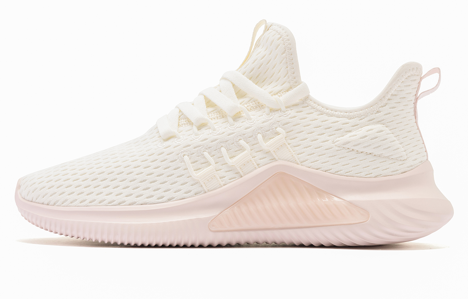 QIAODAN Comfortable Slip Resistant Abrasion Resistant Low top Casual Running Shoes Women’s Ivory Cloud Pink