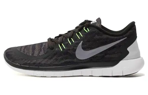 Nike Free 5.0 Print Comfortable Cushioning, Wear Resistant Low top Running Shoes Men's Black