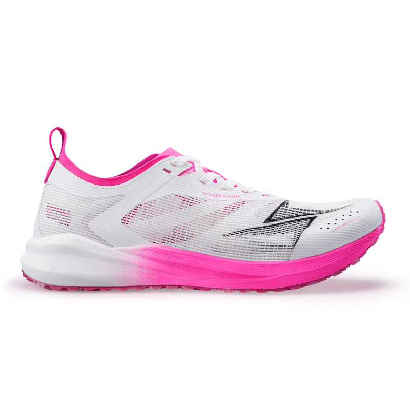 VICTORY LIGHT Low top Full Length Spatula Carbon Plate, Racing Training Running Shoes Unisex Sweetheart Rose