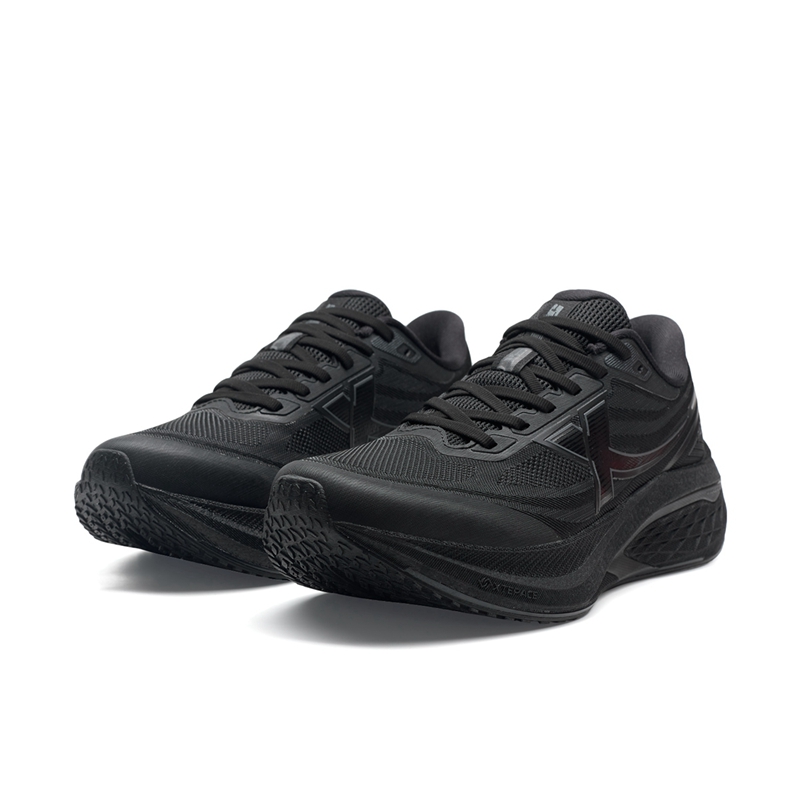 XTEP 5 Speed 3 Slip Resistant Lightweight Non slip Lightweight Low top Casual Running Shoes Men’s Black