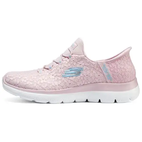 Skechers Versatile Cushioning Breathable Low top Running Shoes Women's Pink