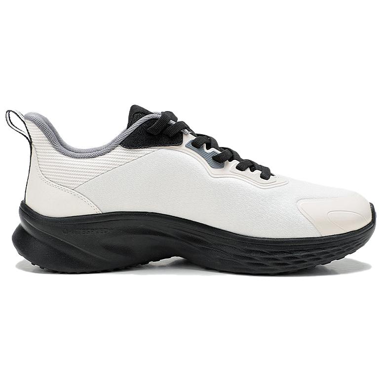 QIAODAN Slip Resistant Abrasion Resistant Low top Casual Running Shoes Men’s Beige Black
