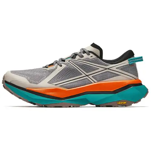 Anta Cushioning Slip Resistant Low top Trail Running Shoes Men's Beige Gray