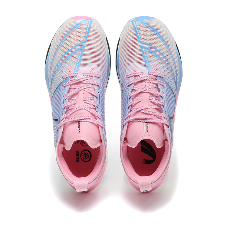 DUANGOU Running Shoes Unisex Low Top Blue Pink Gradient/Glow In The Dark