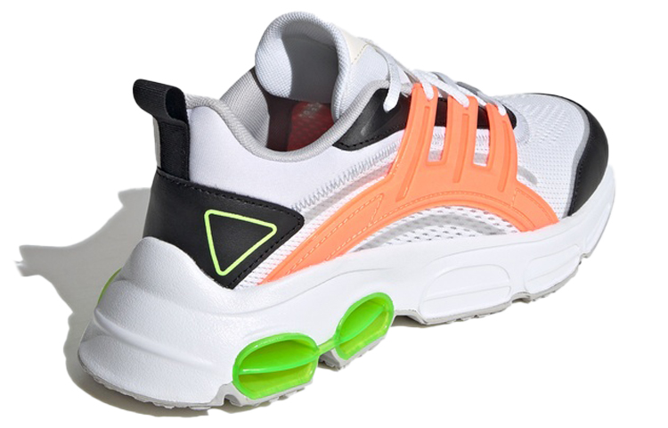 Adidas Neo Quadcube CC Fabric Slip Resistant Low top Marathon Running Shoes Women’s White Orange Green