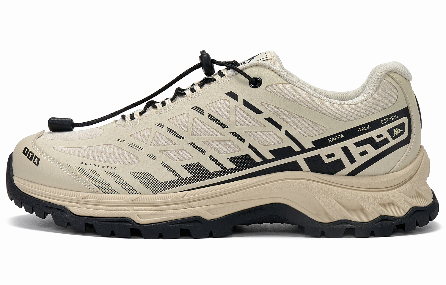 Kappa Fishbone Low top Running Shoes Men’s Cheese White Black