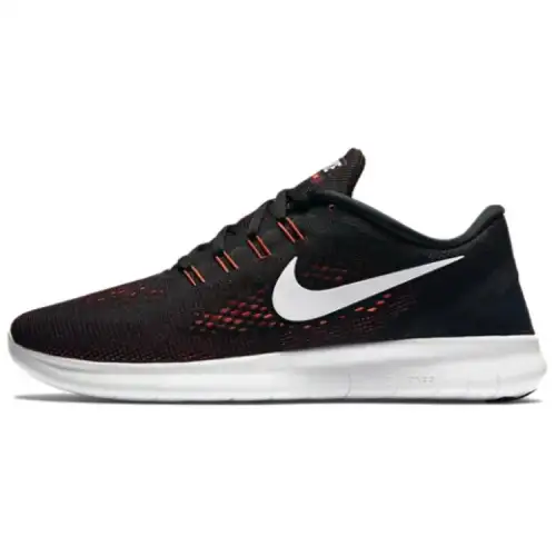 Nike Free Run Black/Off White Total Crimson Night Maroon