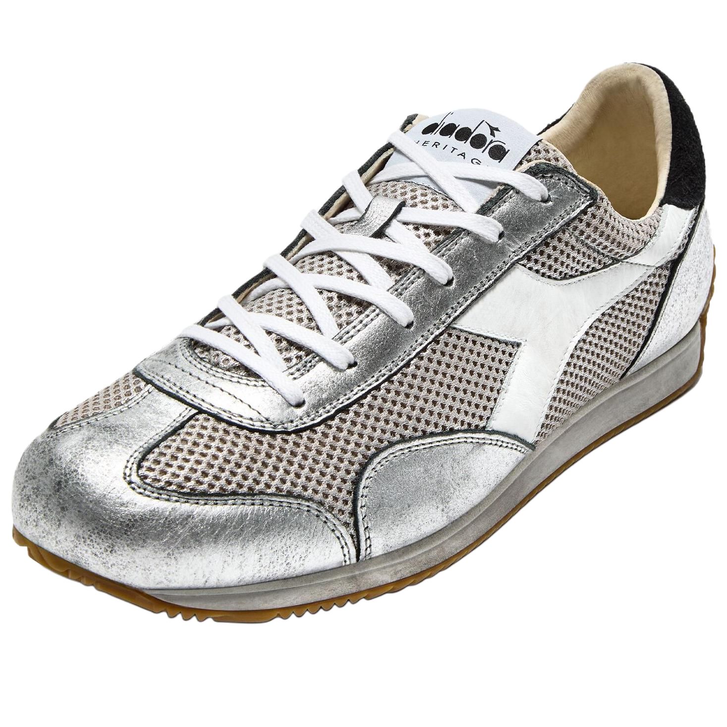 Diadora Slip Resistant Abrasion Resistant Low top Casual Running Shoes Women’s Silver