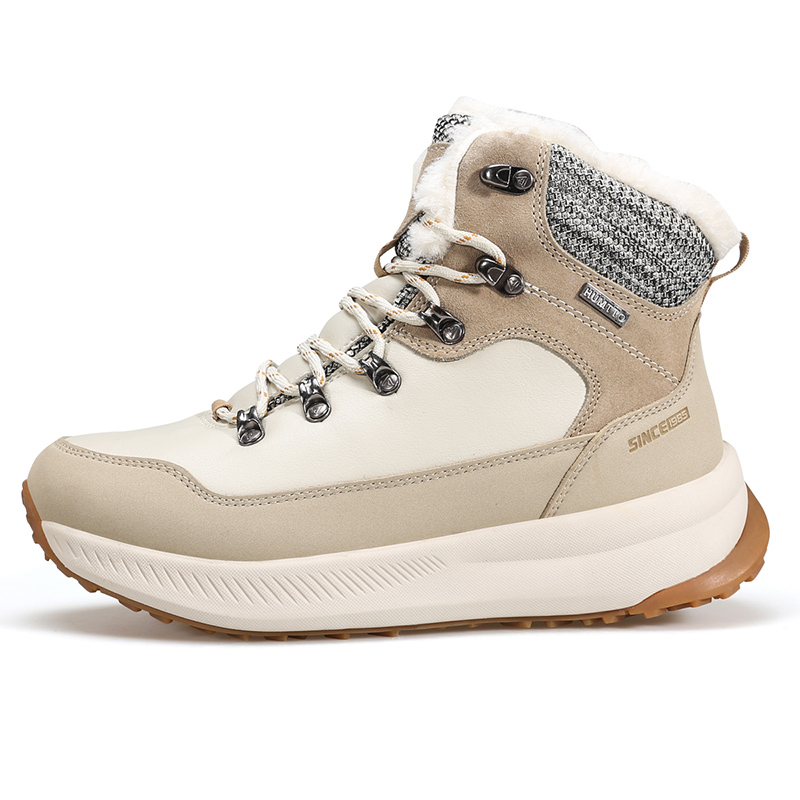 HUMTTO Comfortable Fleece Lined High top Outdoor Shoes Women’s Beige