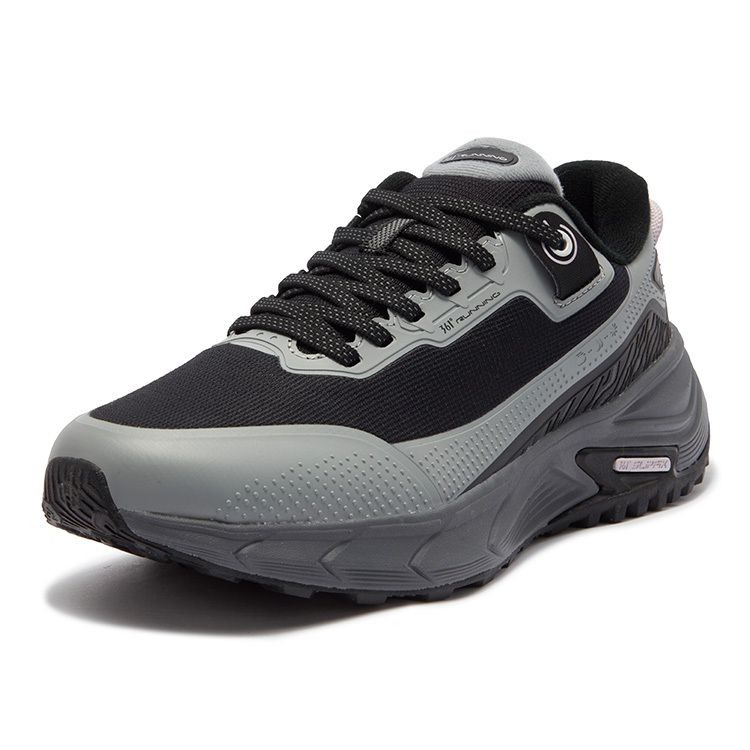361° Rain Screen Cushioning Slip Resistant Abrasion Resistant Low top Casual Running Shoes Women’s Black Gray