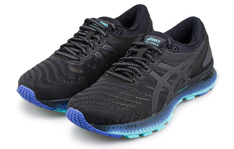 Кроссовки ASICS GEL-Nimbus 22 (черно-синие) — фото 3