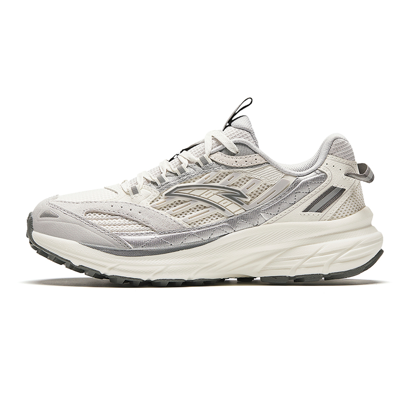 Anta AT957 Comfortable Low top Marathon Racing Running Shoes Women's White Gray