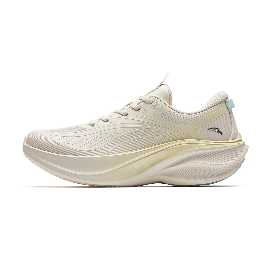 Anta Leaf 5.0 Low top Training Racing Running Shoes Women's Fish Belly White Clear Orange Yellow