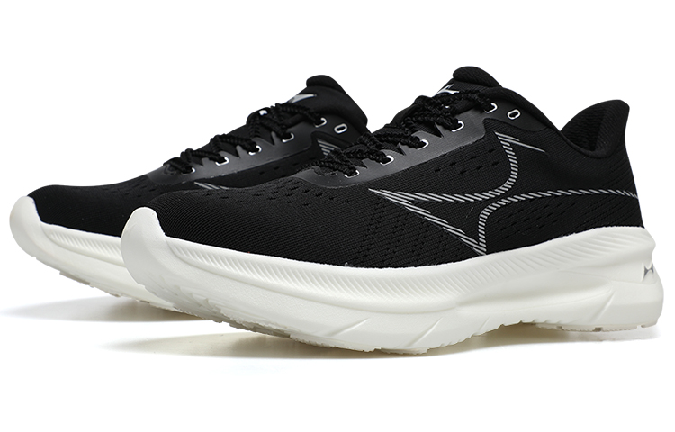 HEALTH Flowing Shadow Comfortable Cushioning Slip Resistant Breathable Low top Running Shoes Unisex Black