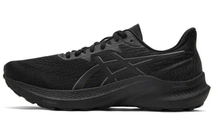 ASICS GT 2000 12 Mesh Abrasion Resistant Breathable Low top Training Long Distance Running Shoes Men's Black