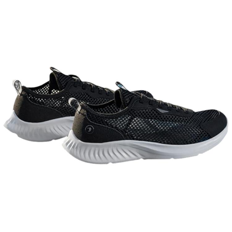 QIAODAN Slip Resistant, Abrasion Resistant, Breathable Low top Casual Running Shoes Men’s Black White