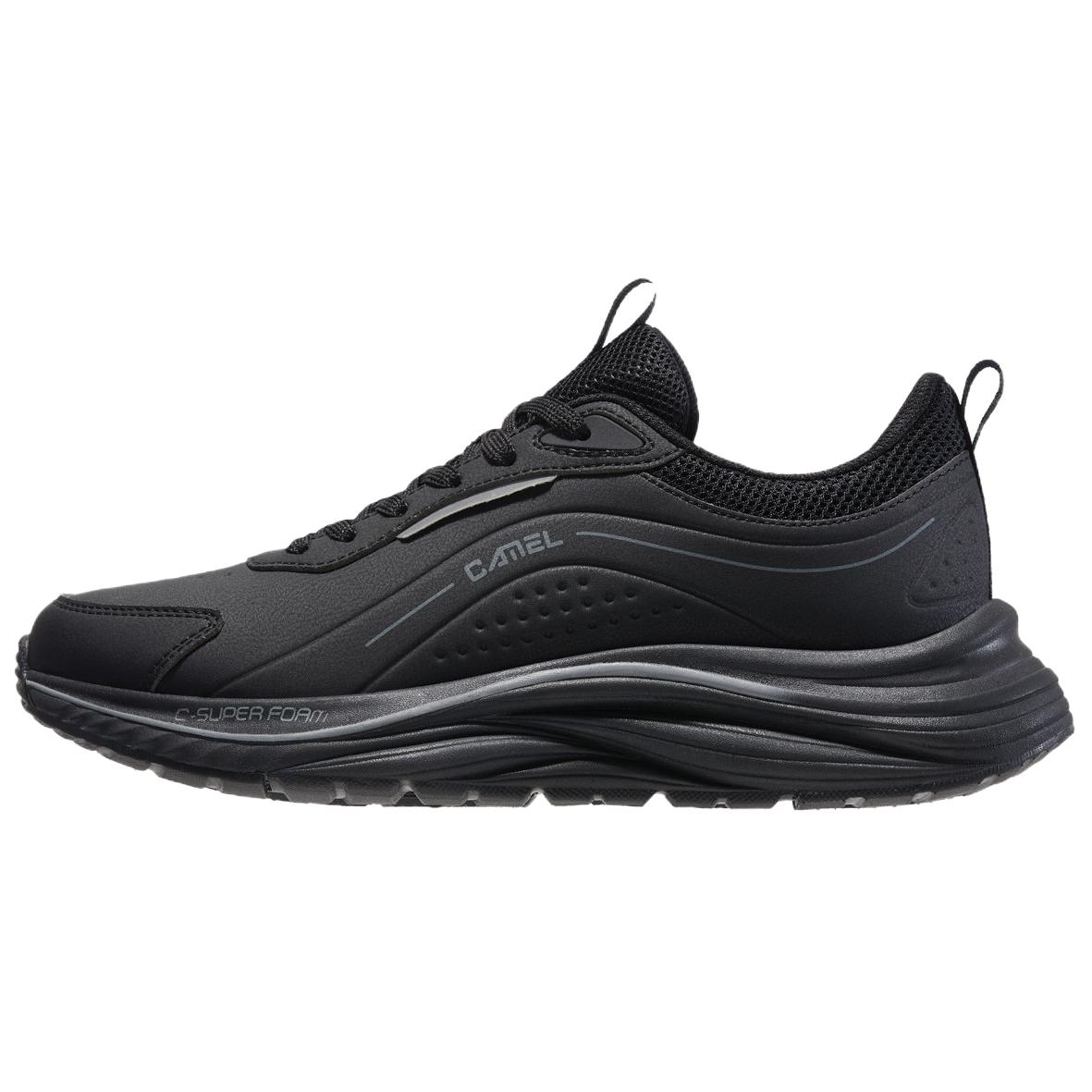 CAMEL Slip Resistant Abrasion Resistant Low top Casual Running Shoes Men’s Black Gray