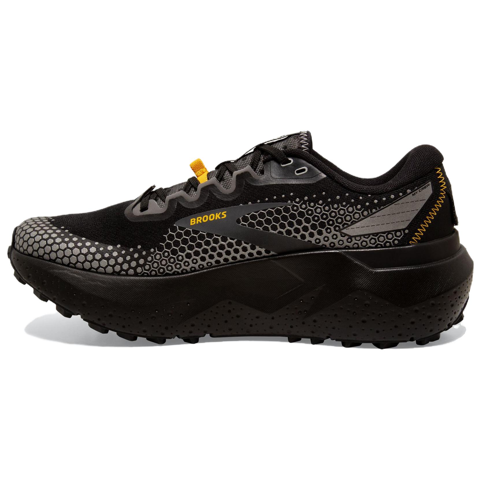 Brooks Caldera 6 Slip Resistant Slip Resistant Low top Running Shoes Men's Black Yellow