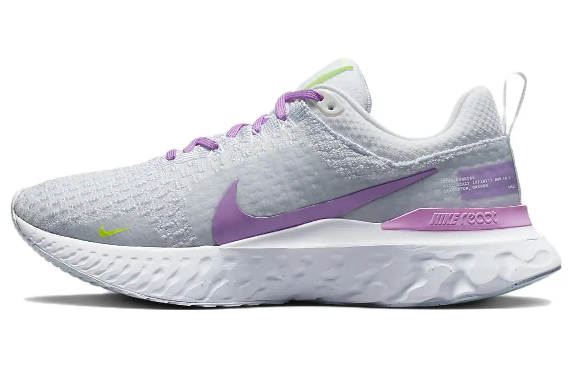 Nike React Infinity Run Flyknit 3 'Grey Rush Fuchsia' Women's