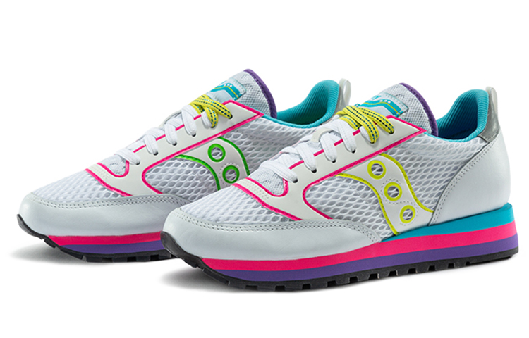 Saucony Jazz Triple Textile, Synthetic Leather Cushioning Slip Resistant Abrasion Resistant Breathable Low top Casual